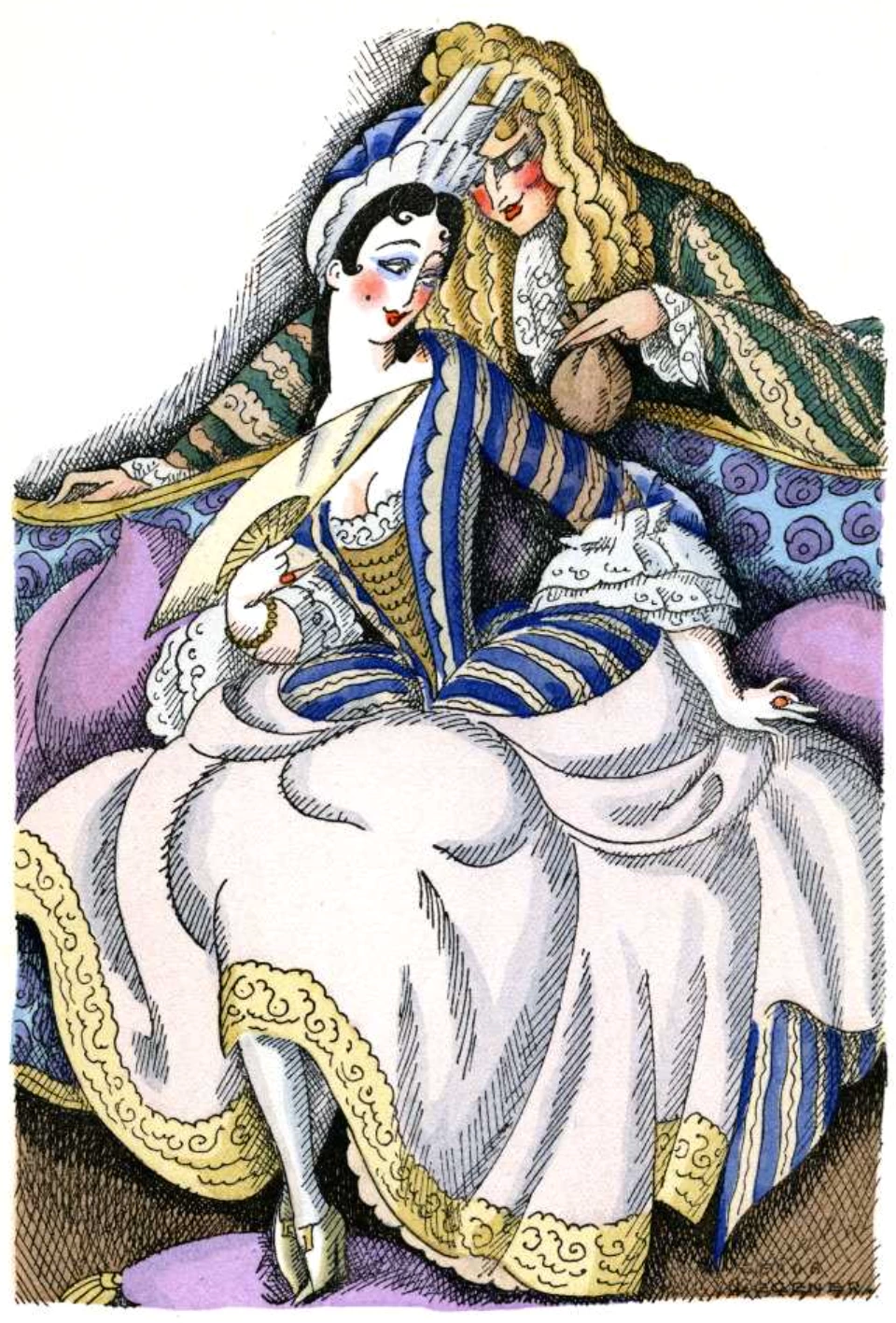 Illustrazione del libro di Jean de La Fontaine's - La Coupe enchantée